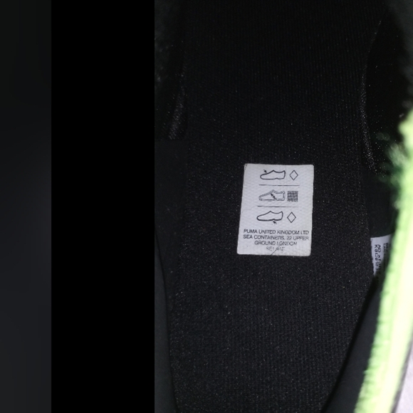 Puma Black and Lime Green Athletic Shoes - Picture 6 of 10
